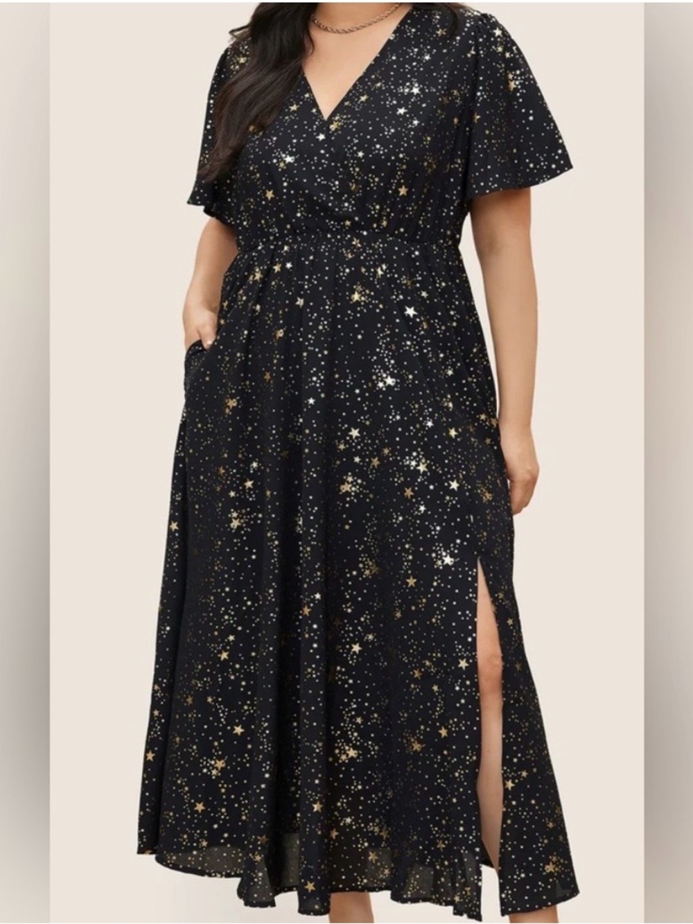 Bloomchic Star Print Maxi Dress 2X (18–20) NWT